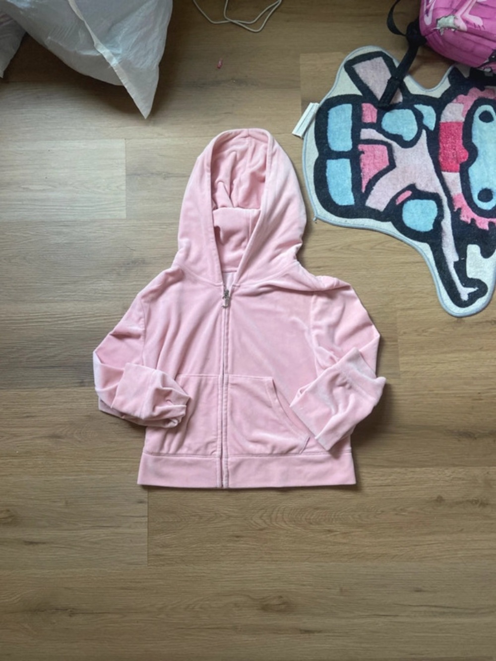Womans Pink juicy couture Hooded Zip-Up Sweatshirt